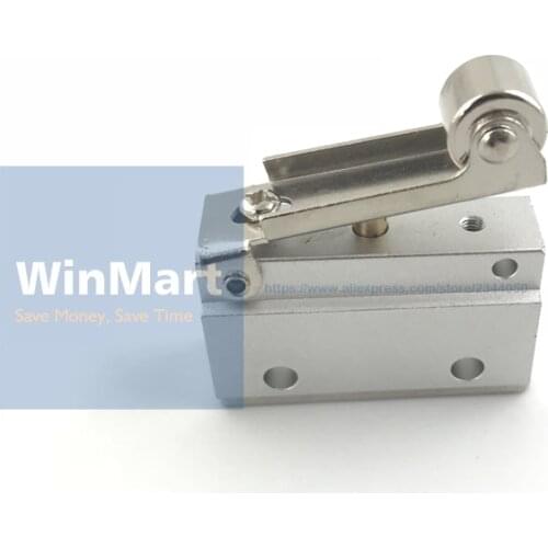 1PC Wholesales 1/8" 8.5mm Mechanical Push Button Valve Pneumatic Air Valve 2 Position 3 Way Roller Lever Mechanical Valve
