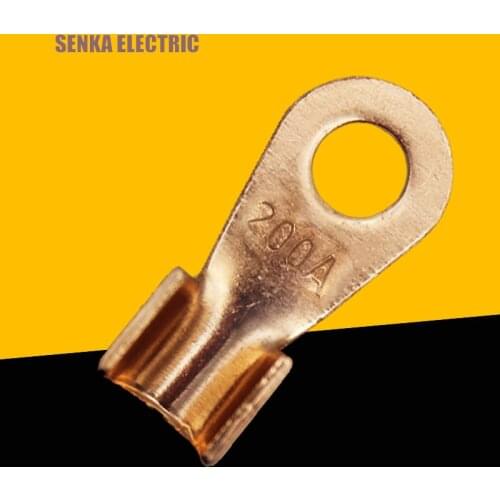 15 Pieces 200A Copper Battery Cable Connector Circular Splice Crimp Terminal Cable Lug OT-200A
