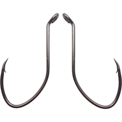 180pcs 8832 High Carbon Steel Fishing Hooks Black Wide Gap Catfish Bait Fishhooks Size 1 4 6 8 10 1/0 2/0 4/0
