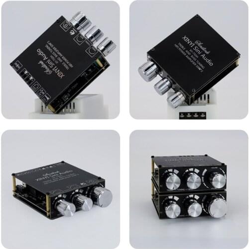 2*50W+100W Bluetooth 5.0 TPA3116D2 Power Subwoofer Amplifier Board 2.0/2.1 Class D Home Theater Audio Stereo Equalizer USB Amp