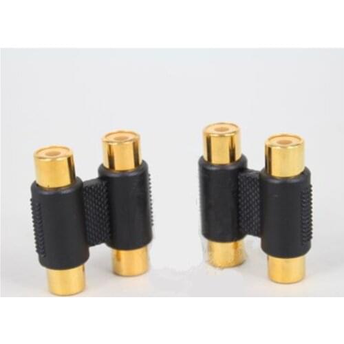2 Head Double Dual RCA Female To Female Audio Connector Adaptor Phono Coupler Video Connector Plug Socket RCA Phono Twin Coupler