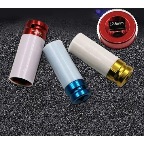 3Pcs Auto Car 1/2" 17mm/0.67in 19mm/0.75in 21mm/0.83in Alloy Thin Wall Wheel Nut Deep Impact Socket Drive Set Gift Box Repair