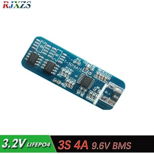 3S 4A 10.8V LiFePO4 BMS/PCM/PCB battery protection circuit board for 3 Packs 18650 Battery Cell