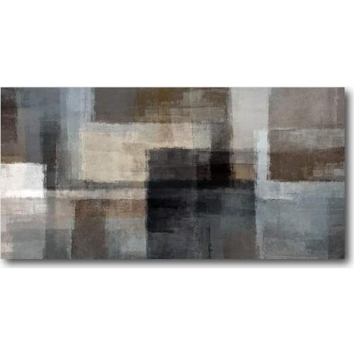 Abstract Grey Oil Paintings Wall Art Painted by Hand on Canvas Modern Art for Living Room Wall Décor Muzagroo Art