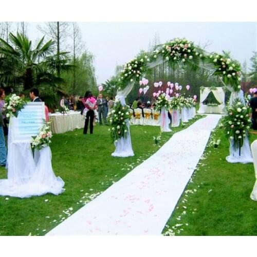 White Wedding Carpet Runner 1.5 meter width by 20 meter length wedding party decoration supply banquet party White aisle