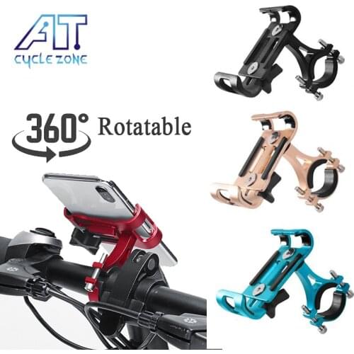 Aluminum Alloy Motorcycle Bike Phone Holder Anti-slip Bracket GPS Universal for all Smart phones Bicycle Phone Stand Holder
