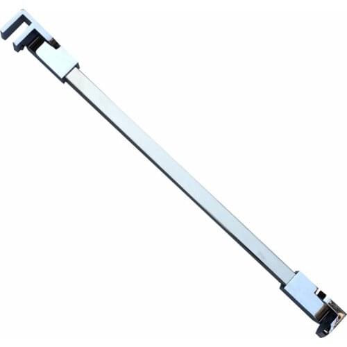 Chrome Frameless Shower Door Fixed Panel Wall-To-Glass, Glass-To-Glass Support Bar Clamp for 1/4" to 3/8" 6mm - 10mmThick Glass