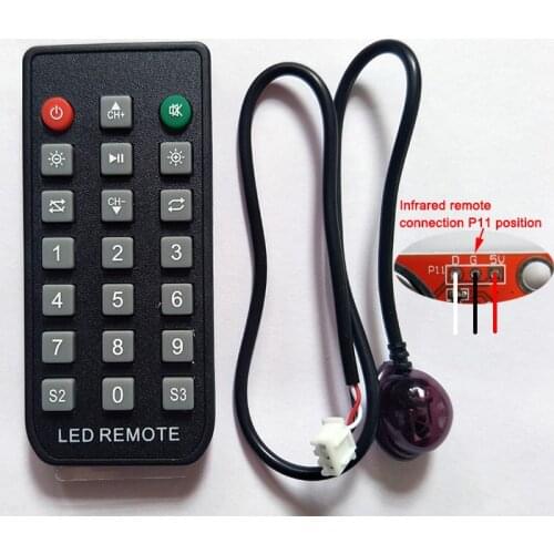HUIDU single and double color LED control card infrared remote control, Suitable for program page turning