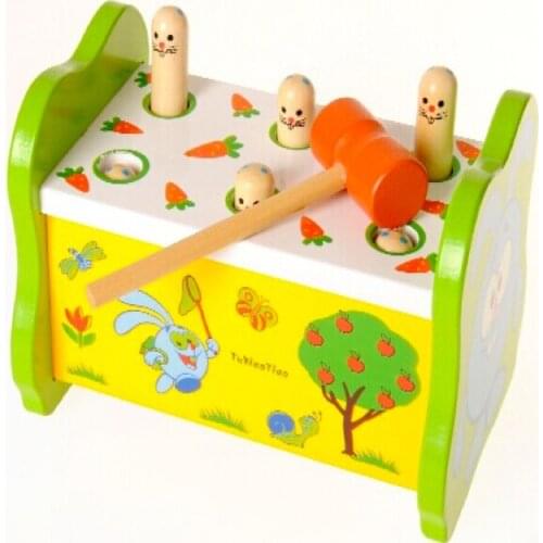 D622 Free shipping whack-a-mole toy knock fruit insect toy knock against piling stage 0-1-2-3 - year - old educational toys