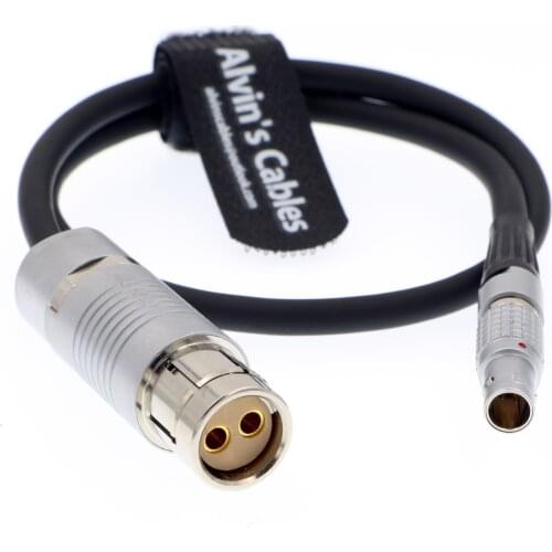 Alvins Cables Steadicam Zephyr 3 Pin to 2 Pin Cable for ARRI Alexa XT SXT 12/24 Volts