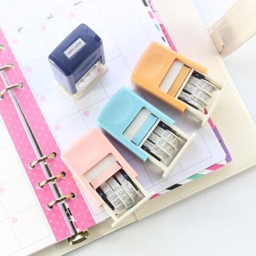 Classic PP school student long time date stamp for diary planner notebooks,fine calendar stamp for Children DIY craft working