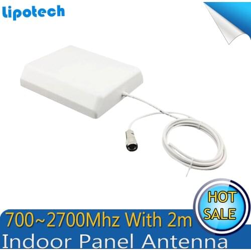Indoor Panel Antenna high gain 700-2700Mhz with 2m cable GSM 2G 3G 4G Antenna External Antenna For Mobile Phone Signal Booster