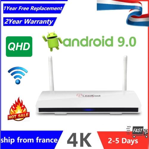 Leadcool qhdtv iptv box Amlogic S905W Android 9.0 tv box 4K H.265 1G 8G 2G 16G Smart ip tv Set Top Box Ship from france LeadCool