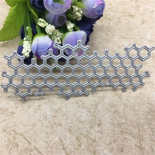 Honeycomb Metal Cutting Dies Stencil Scrapbooking Photo Album Card Paper Embossing Craft DIY Dies Cut