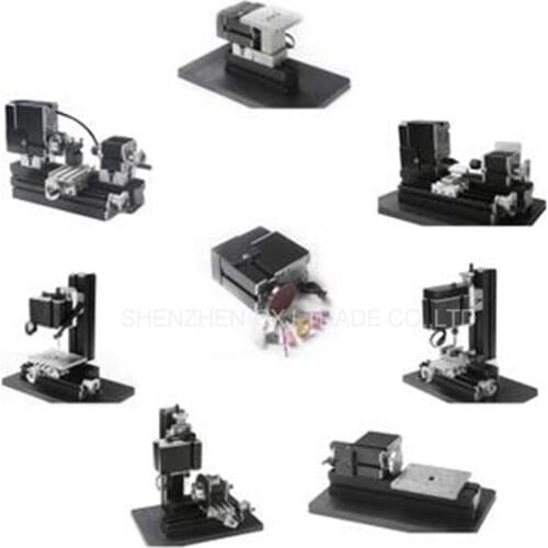 24W 8 in 1 Mini metal lathe machine Z8000M,DIY hand-held drilling and milling metal machine for school and family model teaching