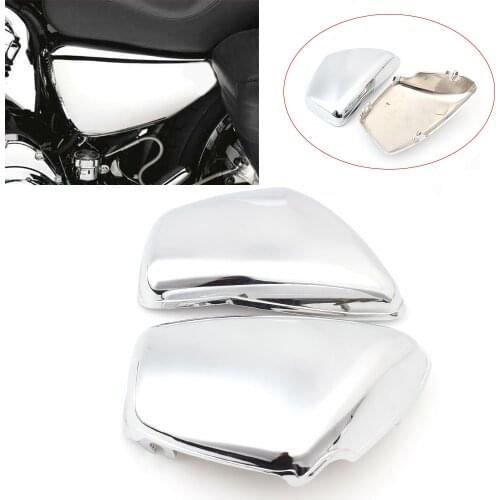 Motorcycle Chrome Battery Cover Side Fairing Panel Protection Guard For Yamaha XV 700 750 1000 1100 Virago Side Covers 1984-Up