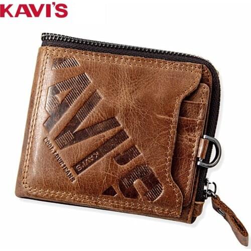 Mens Leather Wallet Genuine Leather Mens Short Wallet Crazy Horse Leather Bag Retro Wallet Coin Purse Mens Wallet