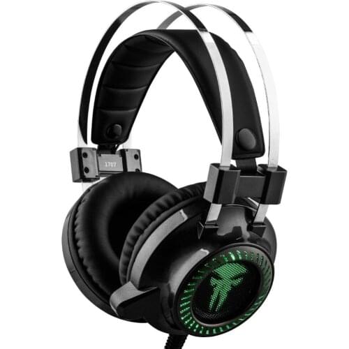 FooHee Video Game Headphones Super Bass 3.5mm Headset with Micphone Led Lights Stereo HiFi for PS4/XBOX/PC Soft Earpads HS019