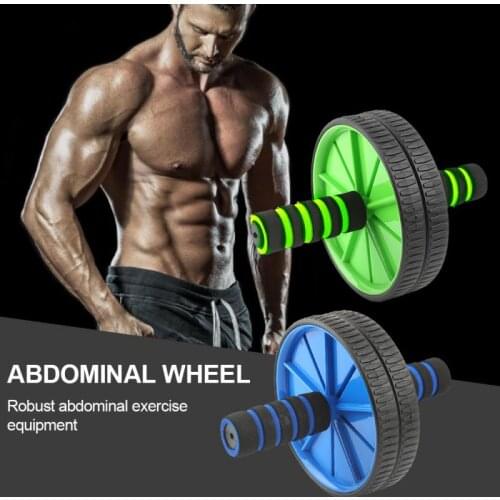 Mute Two-wheeled Abdominal Wheel Non-slip Wear-resistant Sports Abdominal Roller Abdominal Muscle Training Portable Rollers