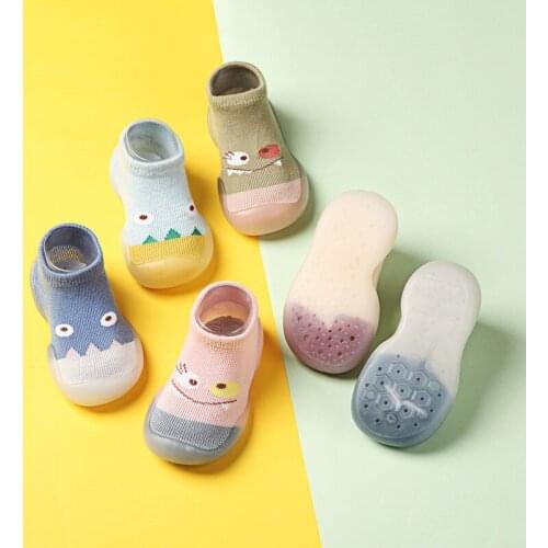 Spring Summer Baby Girl Boy Cute Floor TPE Cotton Soles Socks For Babies Non-Slip Waterproof Anti-Dirty For Children