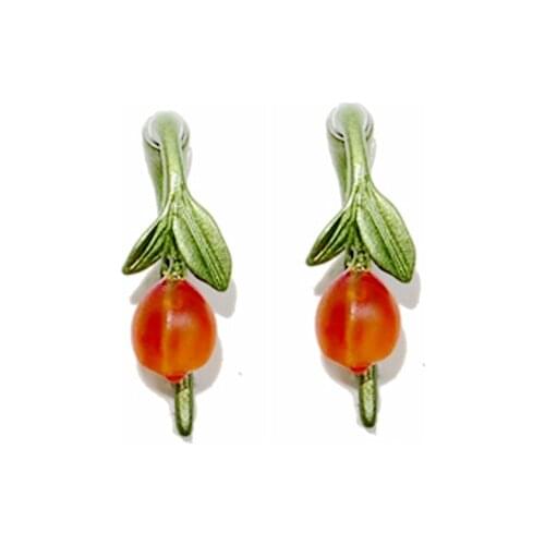 2020 New Real Pendientes Roses Retro Boutique Web Celebrity Product Exaggeration Of The Lacquer That Bake Goddess Stud Earrings