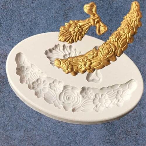 New European Style Cake Decoration Silicone Chocolate Mold DIY Turn Sugar Cake Baking Decoration Mold A1632