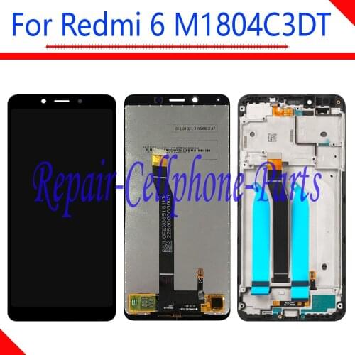 New 5.45 inch Full LCD Display + Touch Screen Digitizer Assembly + Frame Cover For Xiaomi Redmi 6 M1804C3DT M1804C3DH M1804C3DE