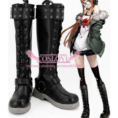 Persona 5 Futaba Sakura Cosplay Shoes Newest Custom Made Boots For Hallowee Christmas CosplayLove