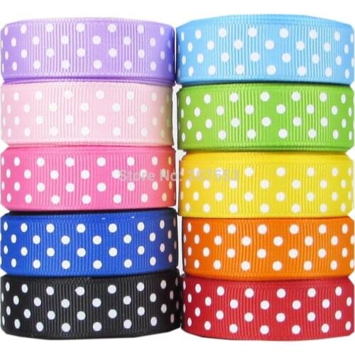 Bulk Dots Ribbon Supplier 100yards 5/8"(16mm)Polka Dots Grosgrain Ribbon -Free Shipping