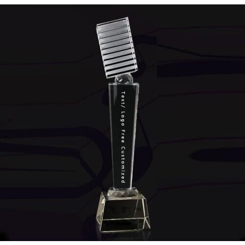 CTCB0054 New Customized Creative Microphone Music Singer Speech Competition Awards Crystal Cup Souvenir Drop Shipping