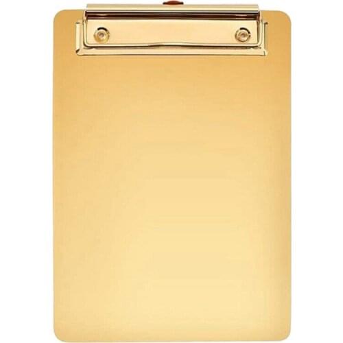 Gold Menu Folder Document File Folder A5 Board Clip Student Stationery Writing Hardboard