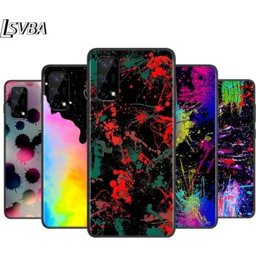 Watercolor Ink Graffiti Silicone Cover For Realme V15 X50 X7 X3 Superzoom Q2 C11 C3 7i 6i 6s 6 Global Pro 5G Phone Case