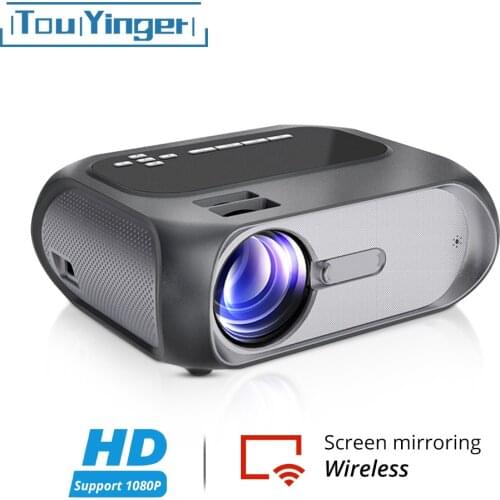 Touyinger T8 mini LED Projector HD 720P Video brand beamer, Miracast Airplay DLNA Wireless display wifi optional Home cinema