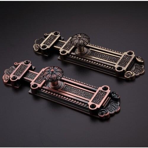 Universal Zinc Alloy Brushed Furniture Bolt Security Sliding Thickened Cabinet Latch With Screws Antique Bronze Door Lock