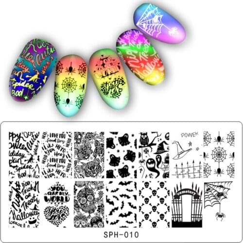 1 Pcs 12*6cm Christmas Rectangle Nail Stamping Template Nail Art Stamping Plate Celebration Pattern Plate