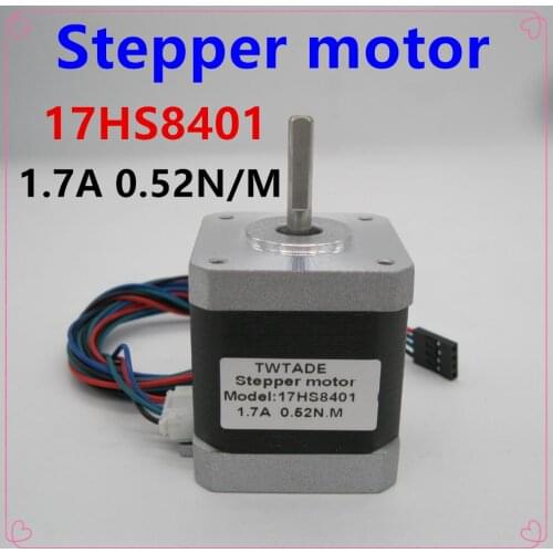 1PCS Free shipping Motor Controller 4-lead Nema17 Stepper Motor 42 motor 17HS8401 1.7A CE ROSH ISO CNC Laser and 3D printer with