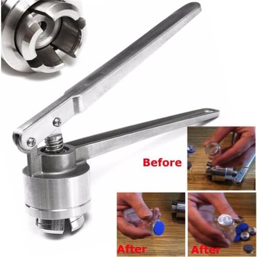 1Pc Stainless Steel Manual Vial Crimper Hand Sealing Machine For Crimping 20mm Flip Off Cap ottle Clamp Pliers Capping Machine