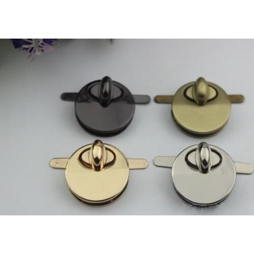 10pcs/lot 4 color DIY circular die casting twist lock mortise lock bag lock luggage hardware accessories