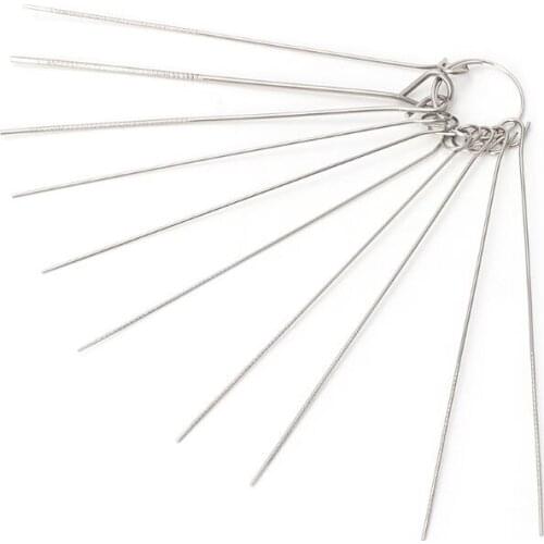 10pcs 0.6mm-1.3mm Guitar Nut Needle Files Nozzle Jet Gas Welding Tip Cleaner