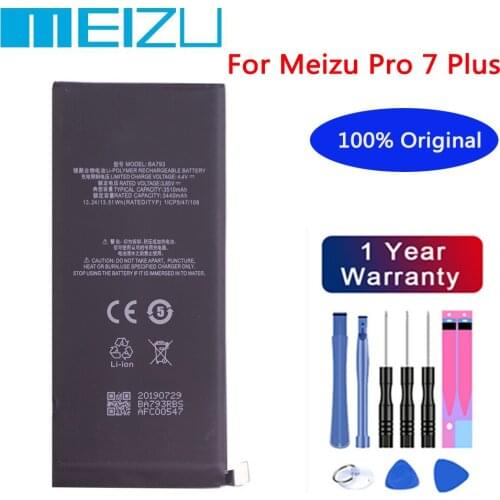 Meizu 100% Original High Quality Battery BA793 3510mAh New Production Battery For Meizu Pro 7 Plus Mobile Phone Batteries
