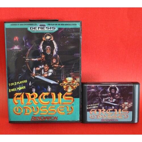 Arcus Odyssey 16 bit MD card with Retail box for Sega MegaDrive Video Game console system