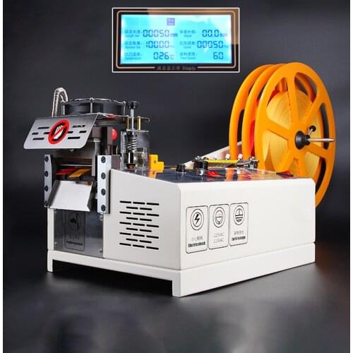 988T computer automatic hot and cold Cloth belt cutting machine, magic adhesive tape zipper webbing machine elastic belt cutting