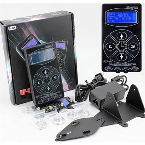 HP-2 Tattoo Power Supply Professional Digital Dual LCD Display For Tattoo Machines Gun Power Supplies Set Source Tools