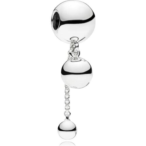 100% 925 Sterling Silver String of Beads Dangle Charm Beads for Jewelry Making Fits Original Charms Bracelet bijoux