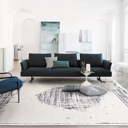 Black White Nordic Carpet Soft Morocco Carpet For Living Room Bedroom Shaggy Fluffy Area Rug Table Decor Mat Home Study/Dining