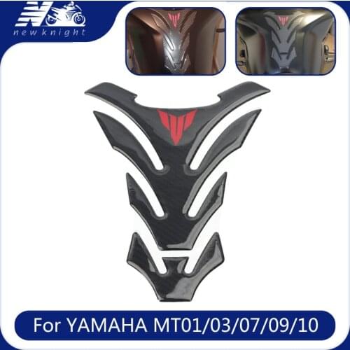 For Yamaha MT01 MT03 MT07 MT09 MT10 MT-01 03 MT-07 09 MT-10 Motorcycle 3D Carbon Fiber Fuel tank fish bone Pad Protector sticker