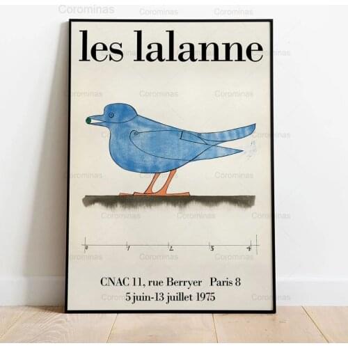 Canvas Hd Prints Les Lalanne Poster Wall Art Blue Bird Home Decoration Painting Modular Hd Vintage Picture for Living Room Decor