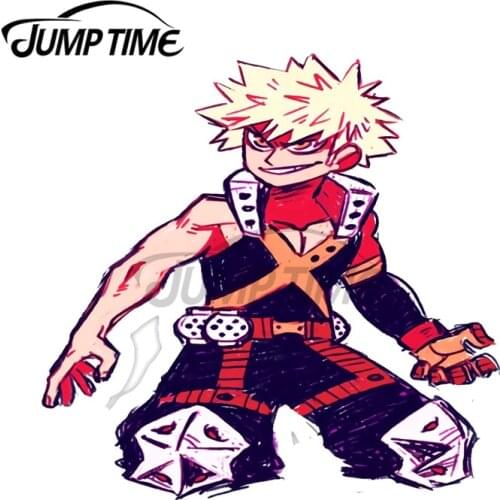 JumpTime 13 x 10.8cm For Bakugou Skull Car Stickers Refrigerator Windows Decal Trunk Air Conditioner Graphics Vinyl Car Wrap
