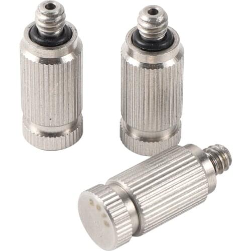 3Pcs High Pressure 304 Stainless Steel Misting Nozzle 3/16" Thread Greenhouse Cooling Humidify Sprayer Garden Irrigation Tools