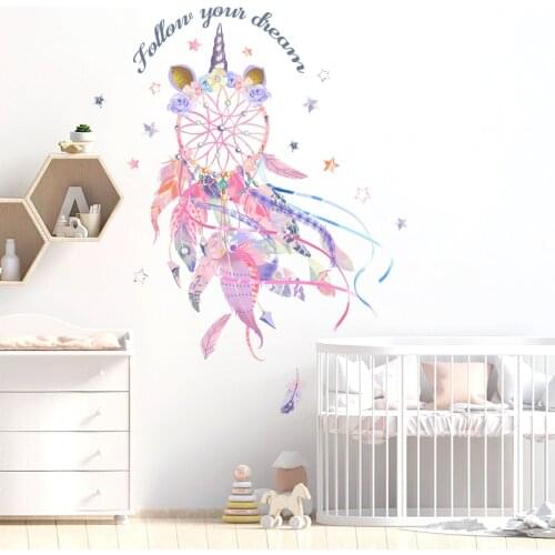 Creative Dreamcatcher Wall Stickers for Bedroom Living room Decor Vinyl PVC DIY Wall Decals Home Decoration Kids room Decorative